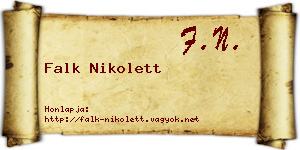 Falk Nikolett névjegykártya